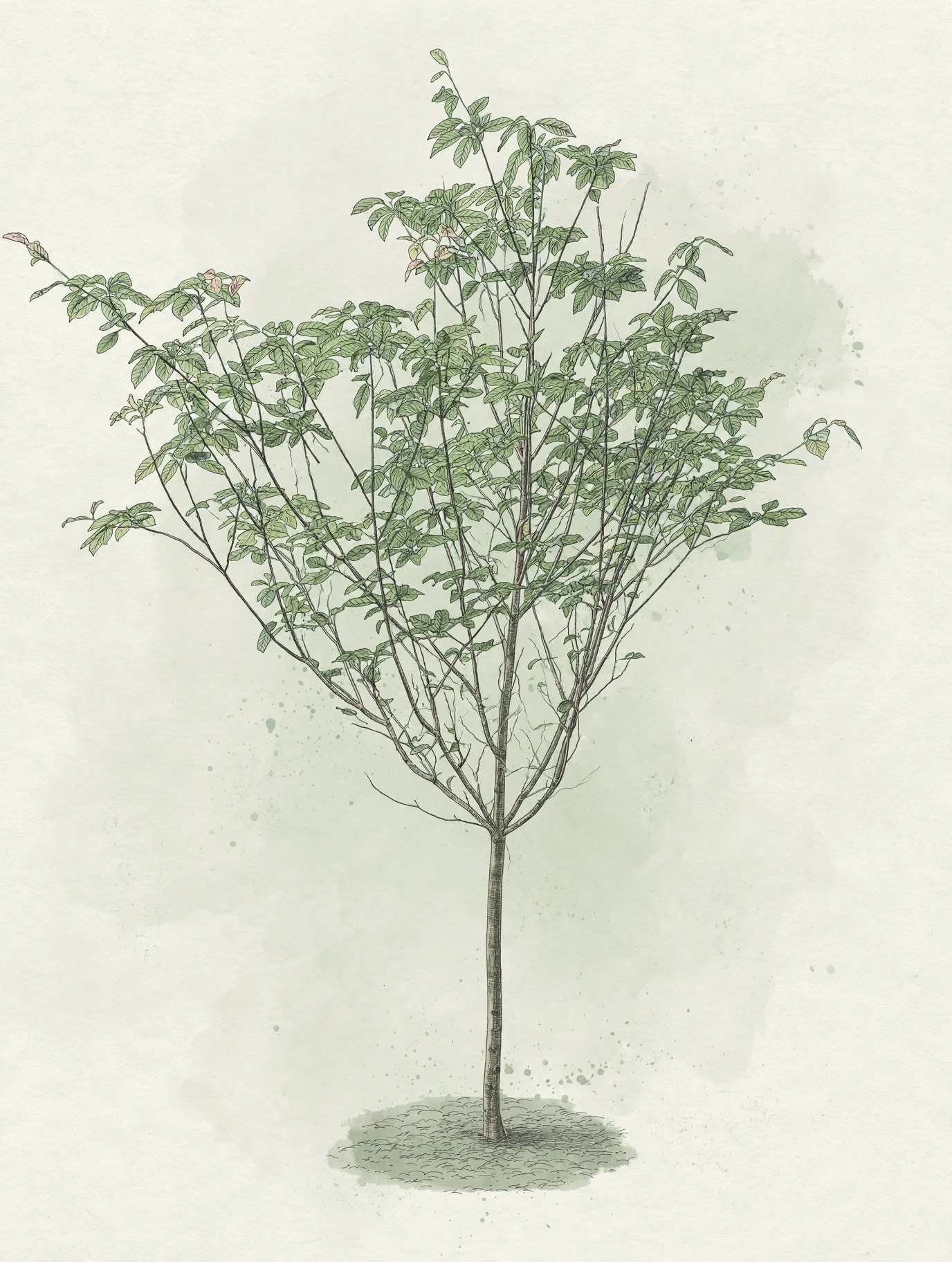 Botanical illustration of the Cerella remembrance tree
